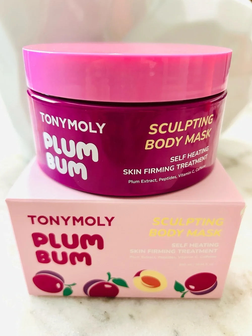 TONYMOLY Plum Bum Sculpting Body Mask Self-heating skin firming treatment-NEW